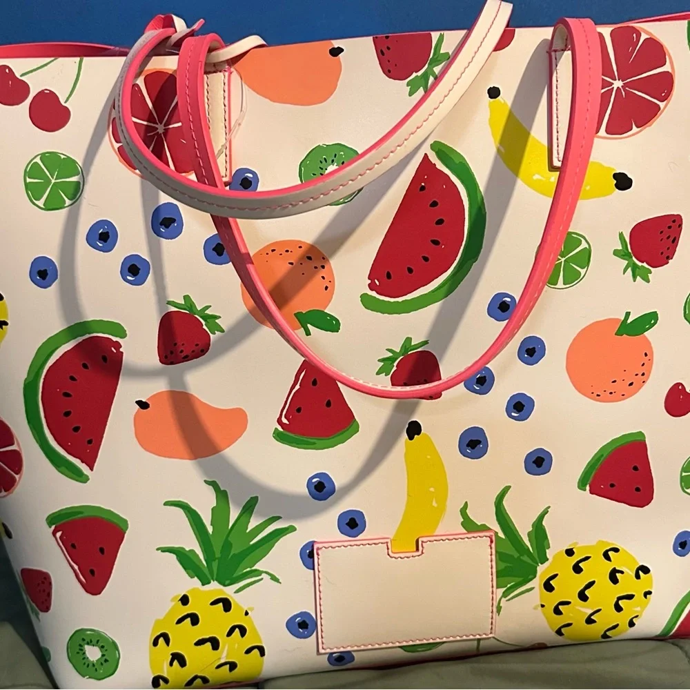 Kate Spade fruit tote. (Hard to find) EUC Excellent Gift - Picture 10 of 11